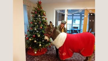 Furry friend visits East Grinstead care home